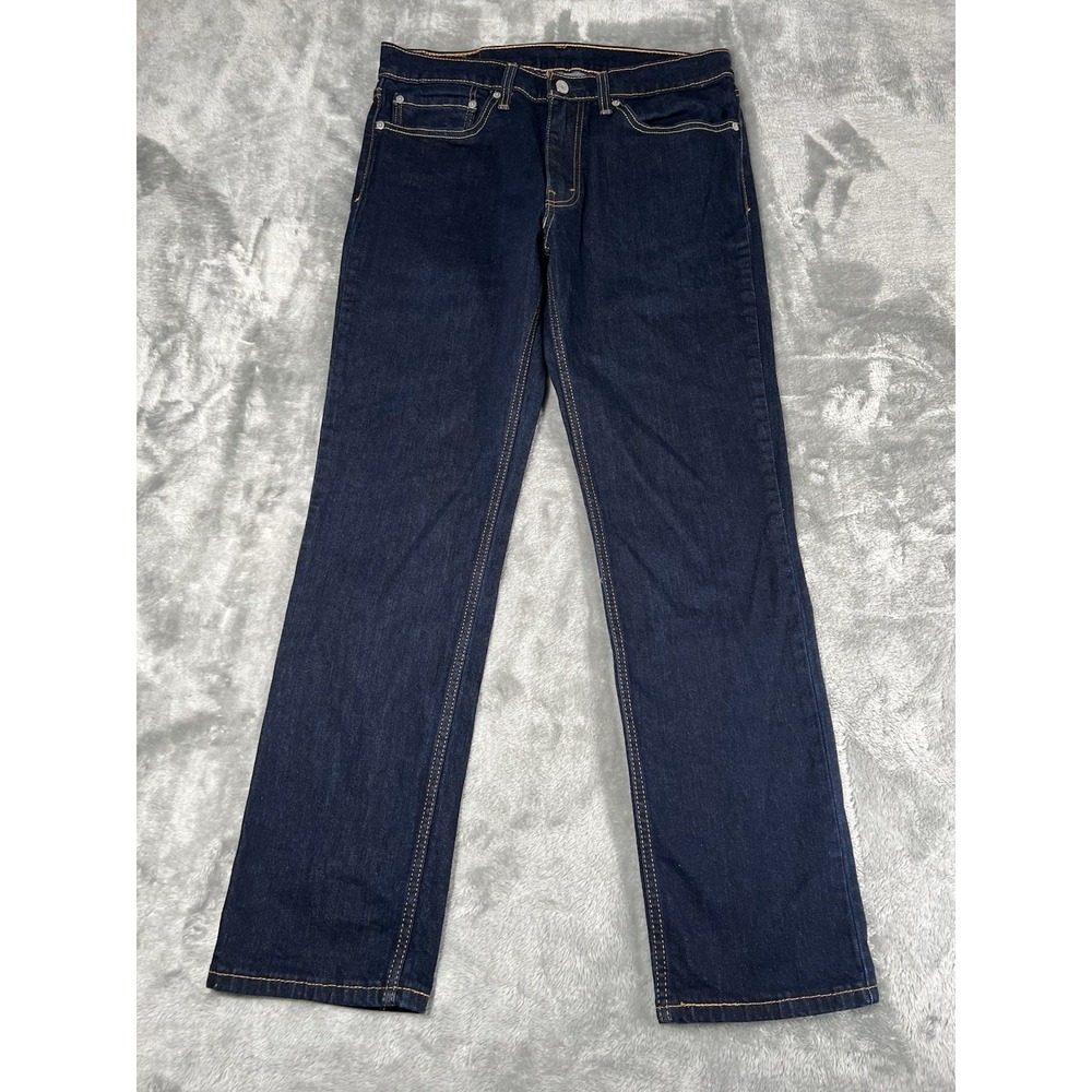 Levi's 511 Jeans 34x32 Slim‎ Straight Blue Denim Button Zip Men's 5-Pocket